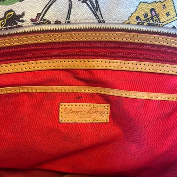 Dooney & Bourke White and Brown Hollywood Tote - Picture 5 of 6